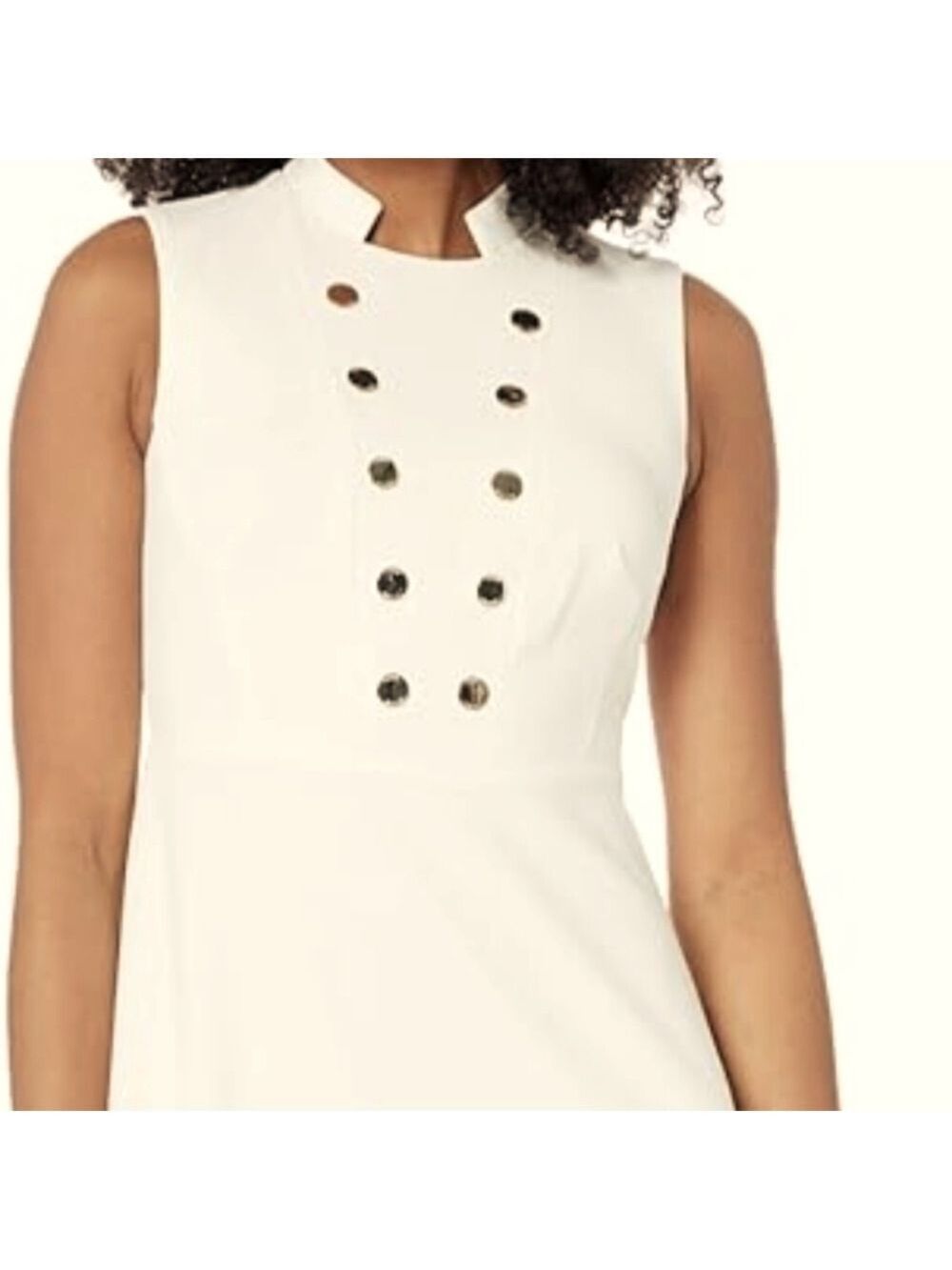 Tommy Hilfiger ivory Dress size 20W ,front buttons a long zipper on the back.